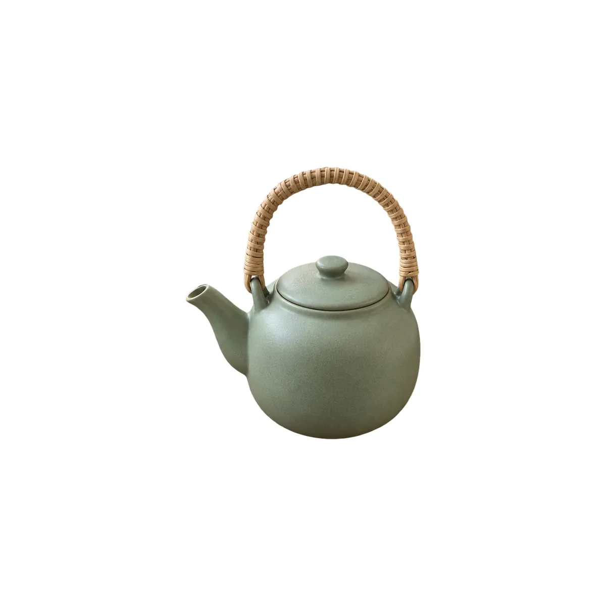 The same teapot small in the middle of a white square, with wide empty margins